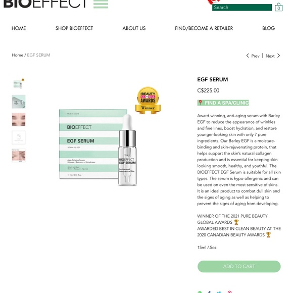 bioeffect | Skincare | Bioeffect Egf Serum Full Size | Poshmark